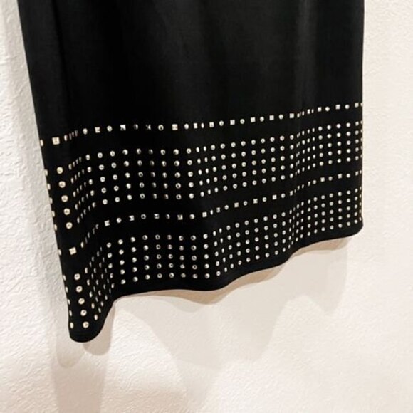 Eliza J Black Shift Dress with Gold Stud Embellishment size 12 cocktail dress - Picture 3 of 8